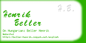 henrik beller business card